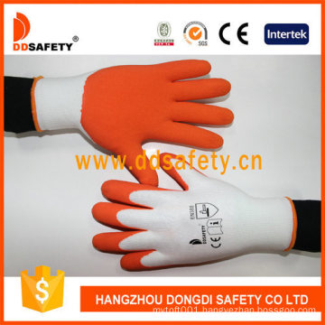 13 Gauge White Nylon Liner Orange Latex Coating Glove